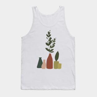 Abstract plants and pots Tank Top